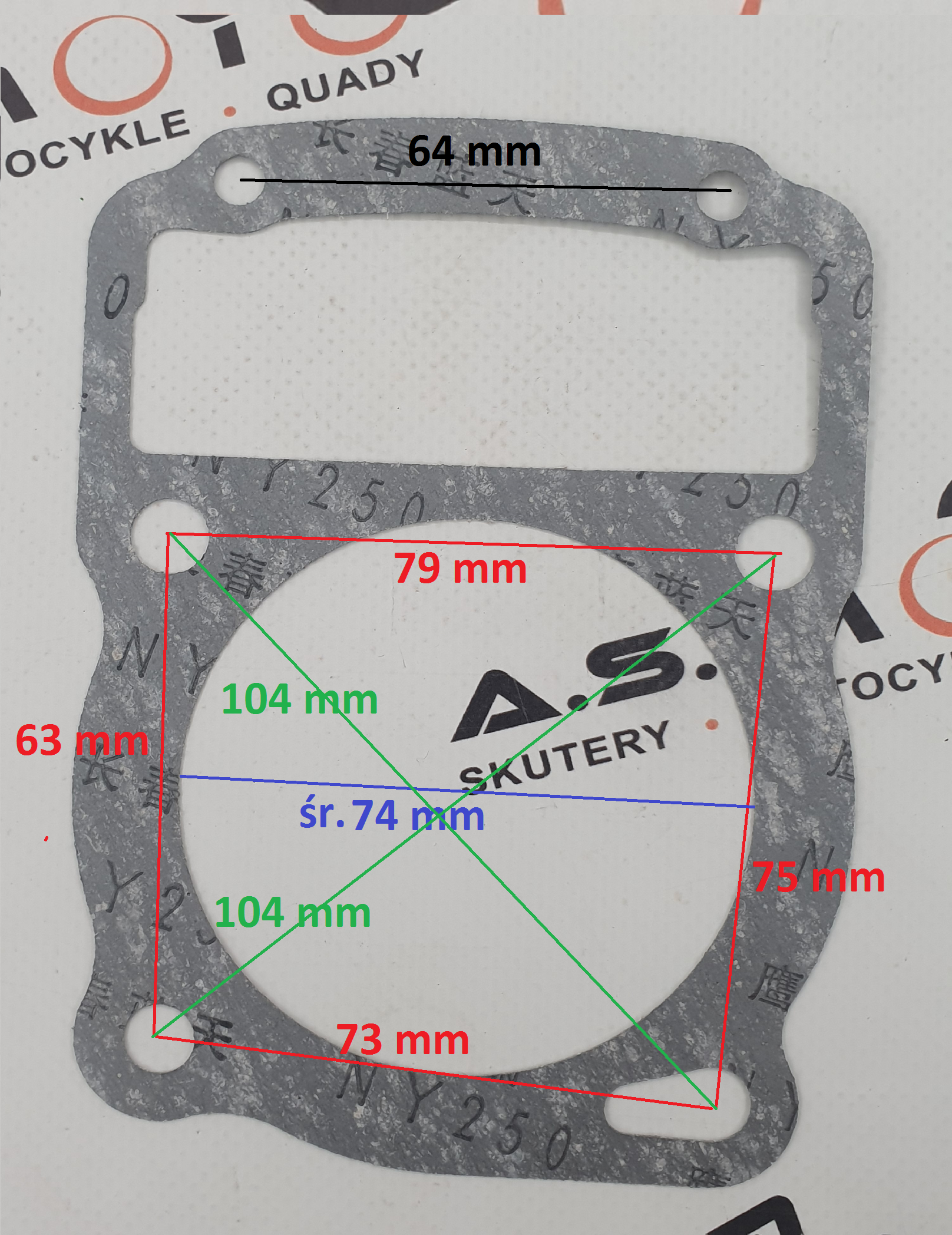 uszczelka cylindra bashan 200 atv quad