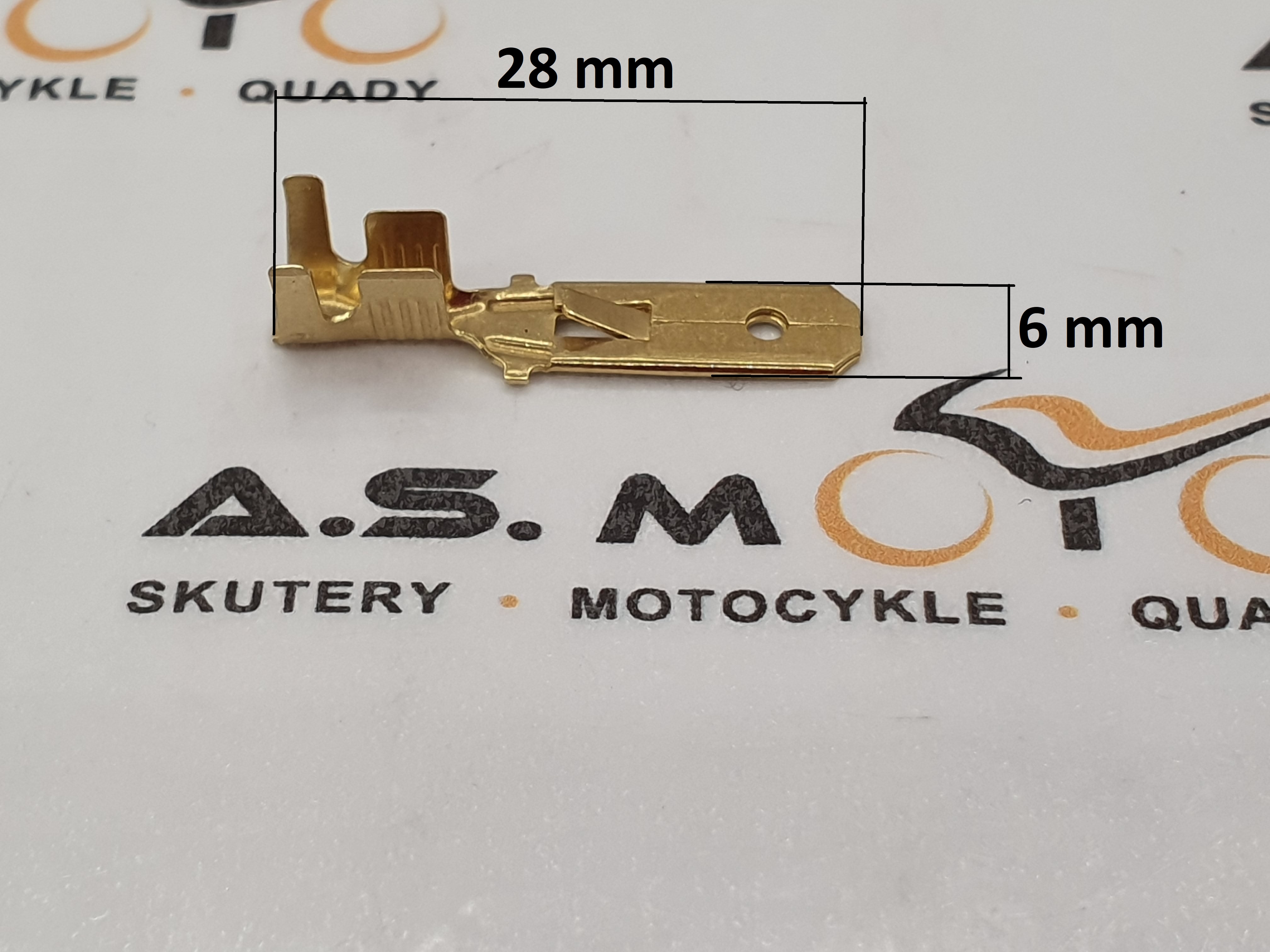 konektor wsuwka męska 6mm