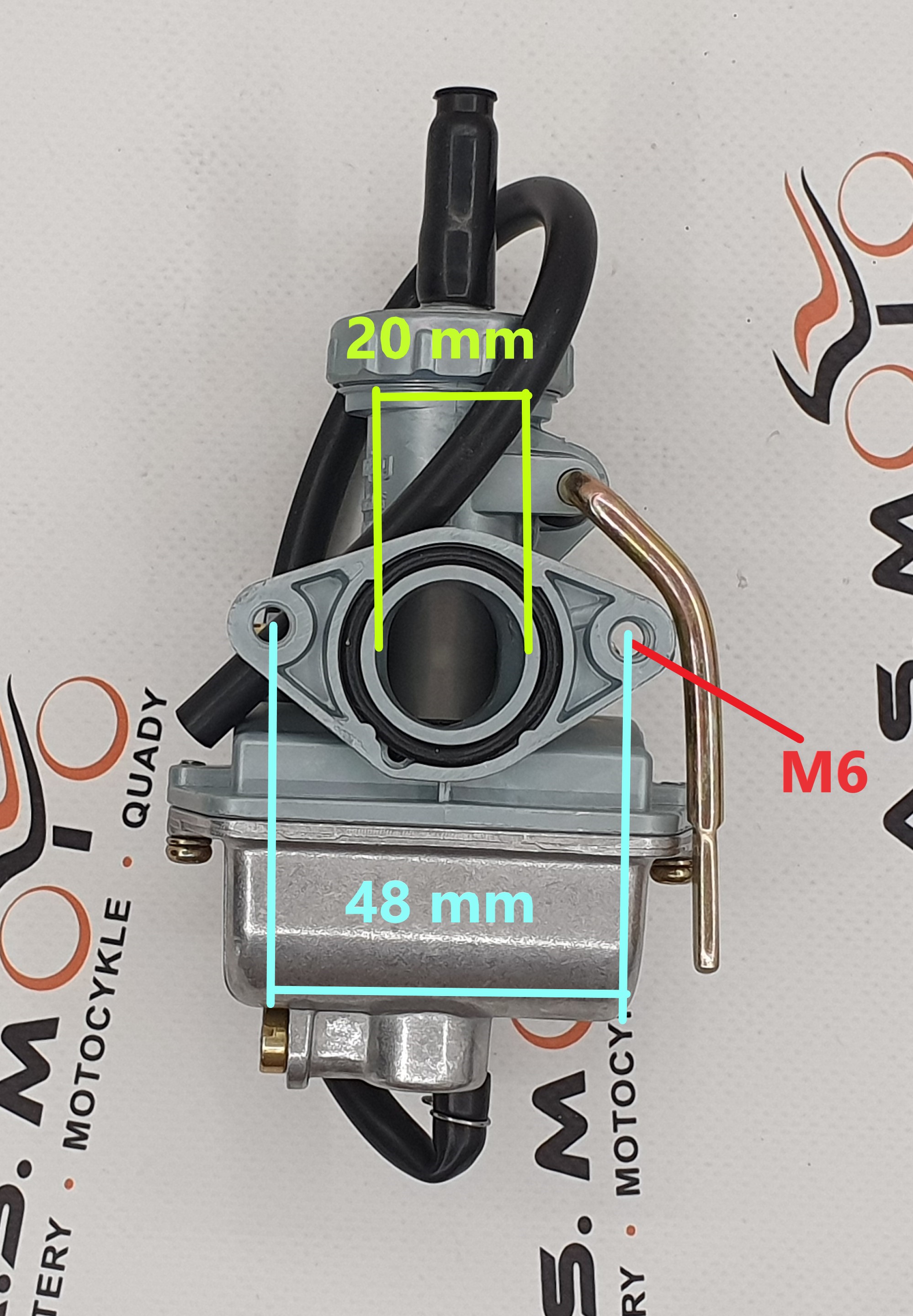gaźnik cross 125 wymiary, quada, motoroweru
