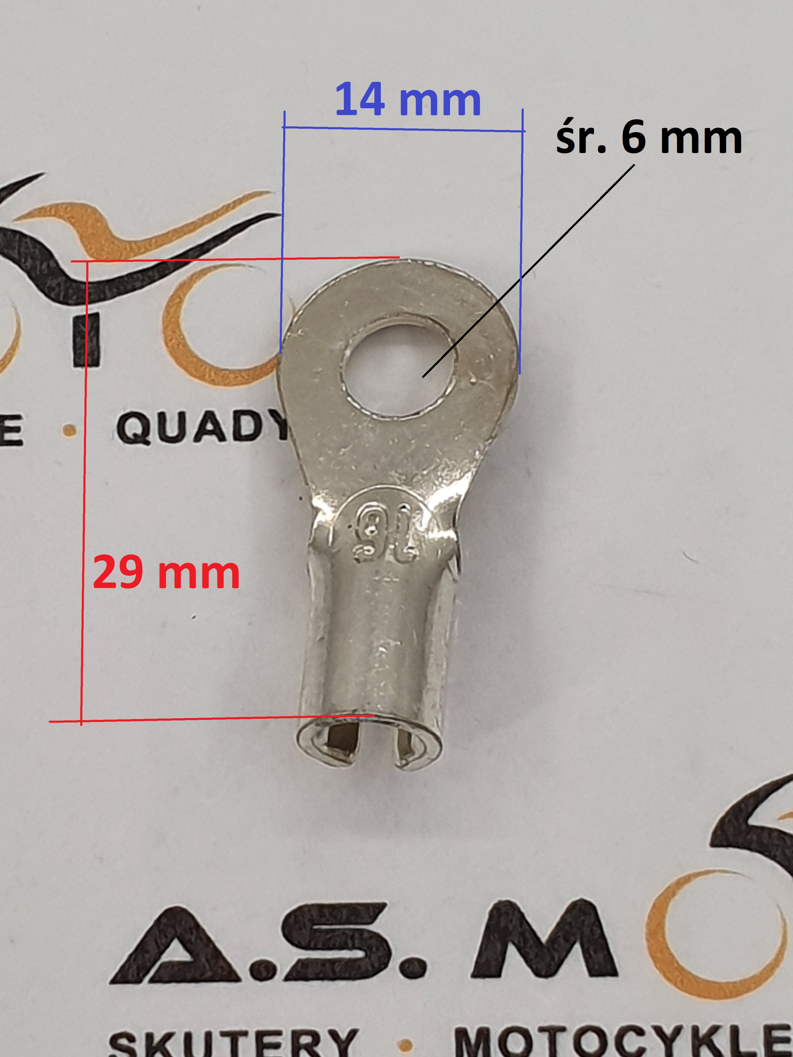 konektor oczkowy 6 mm