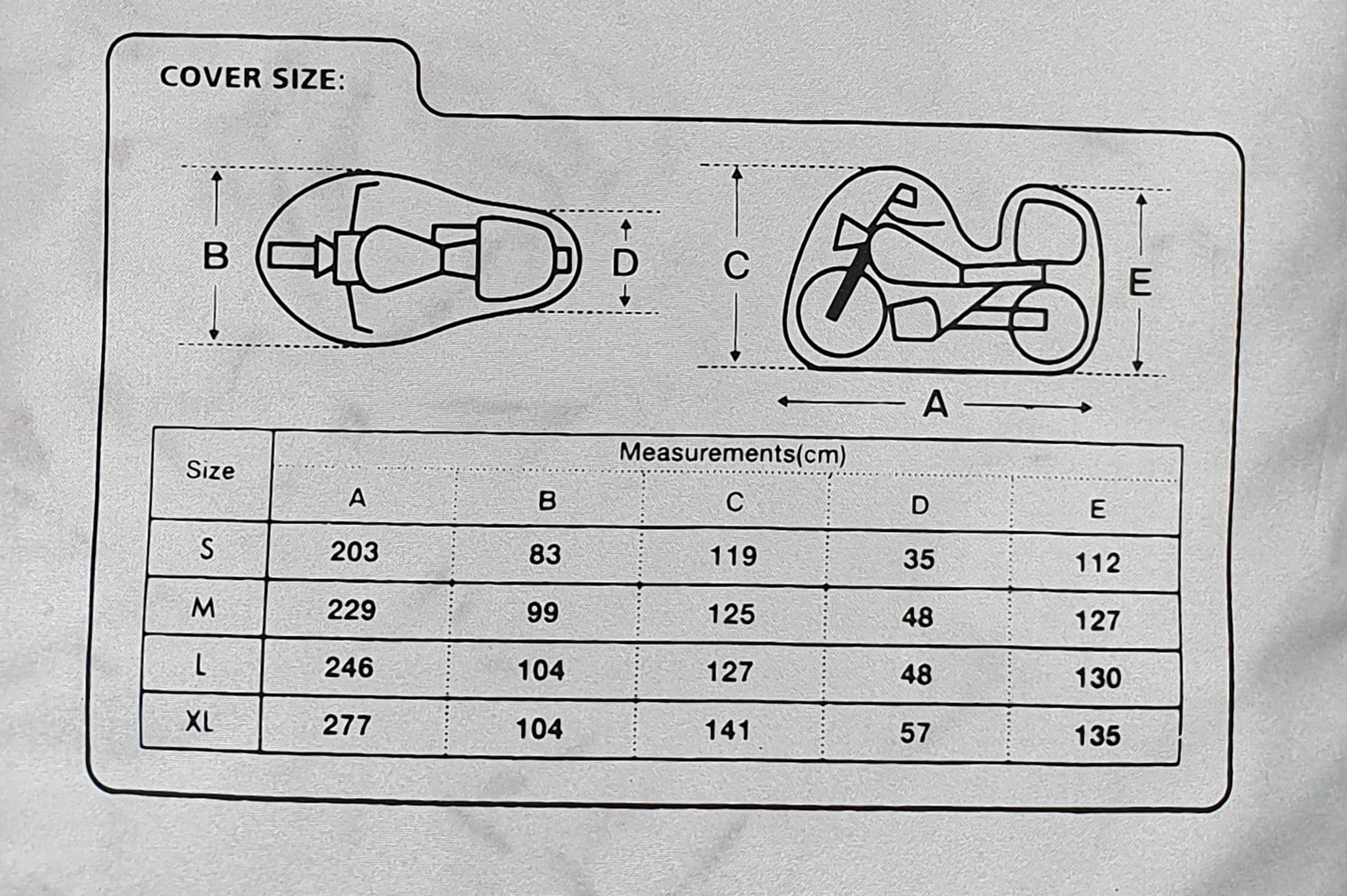 pokrowiec na skuter rozmiar L