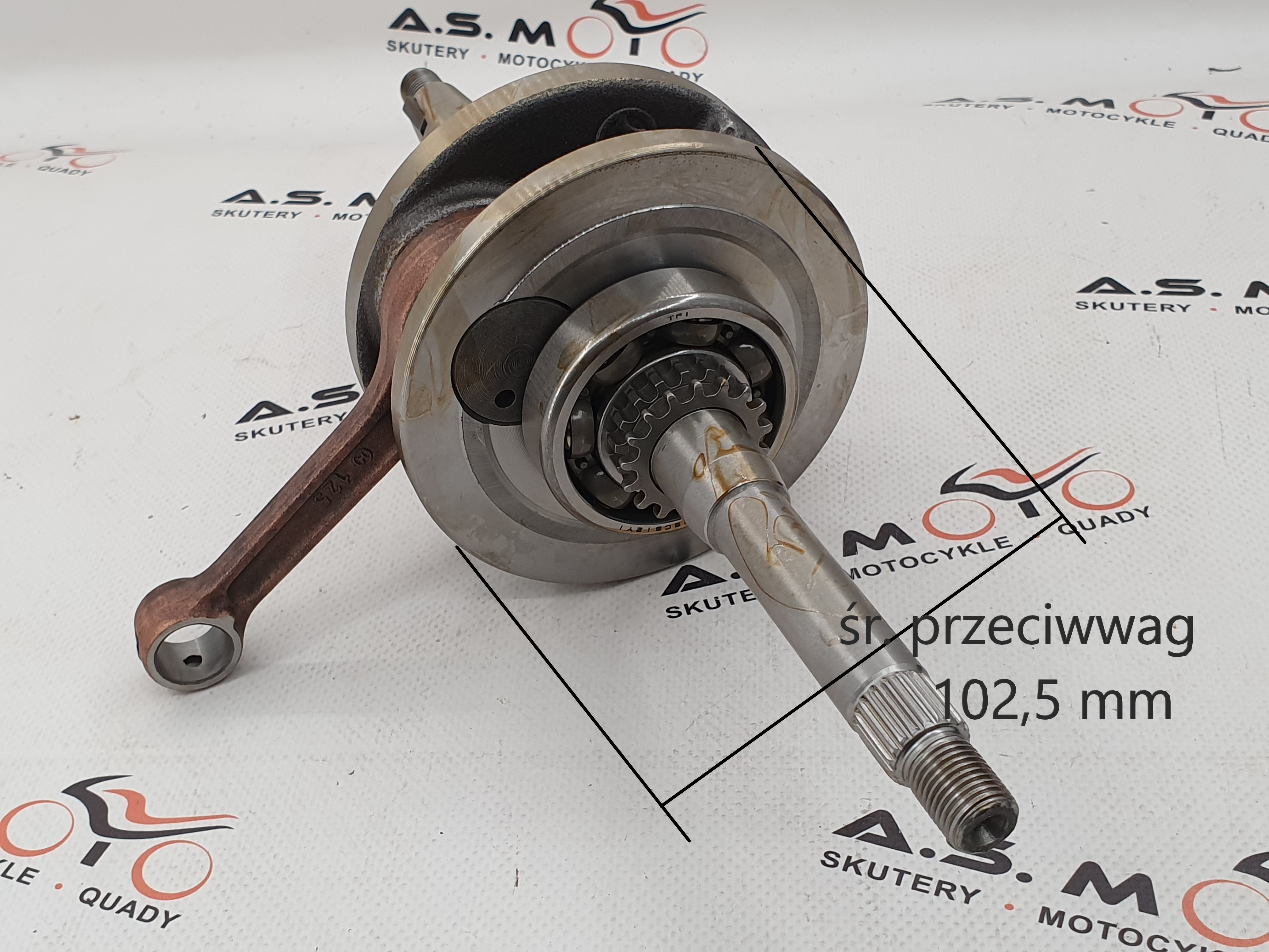 wał korbowy skuter GY6 4T 125 ccm