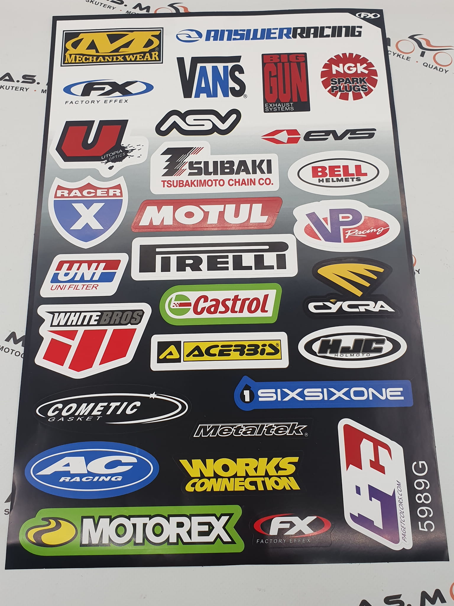Naklejki Motul, Bell, Pirelli, Castrol duży arkusz różne marki - Sklep ...